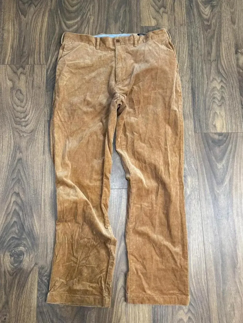 Vintage Polo Ralph Lauren Corduroy Pants Mens 35x32 Tan Brown Classic Fit